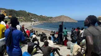 RTVE | Imatge recent d'immigrants africans a Ceuta