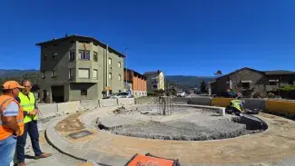 La nova rotonda de Montferrer, a la carretera N-260